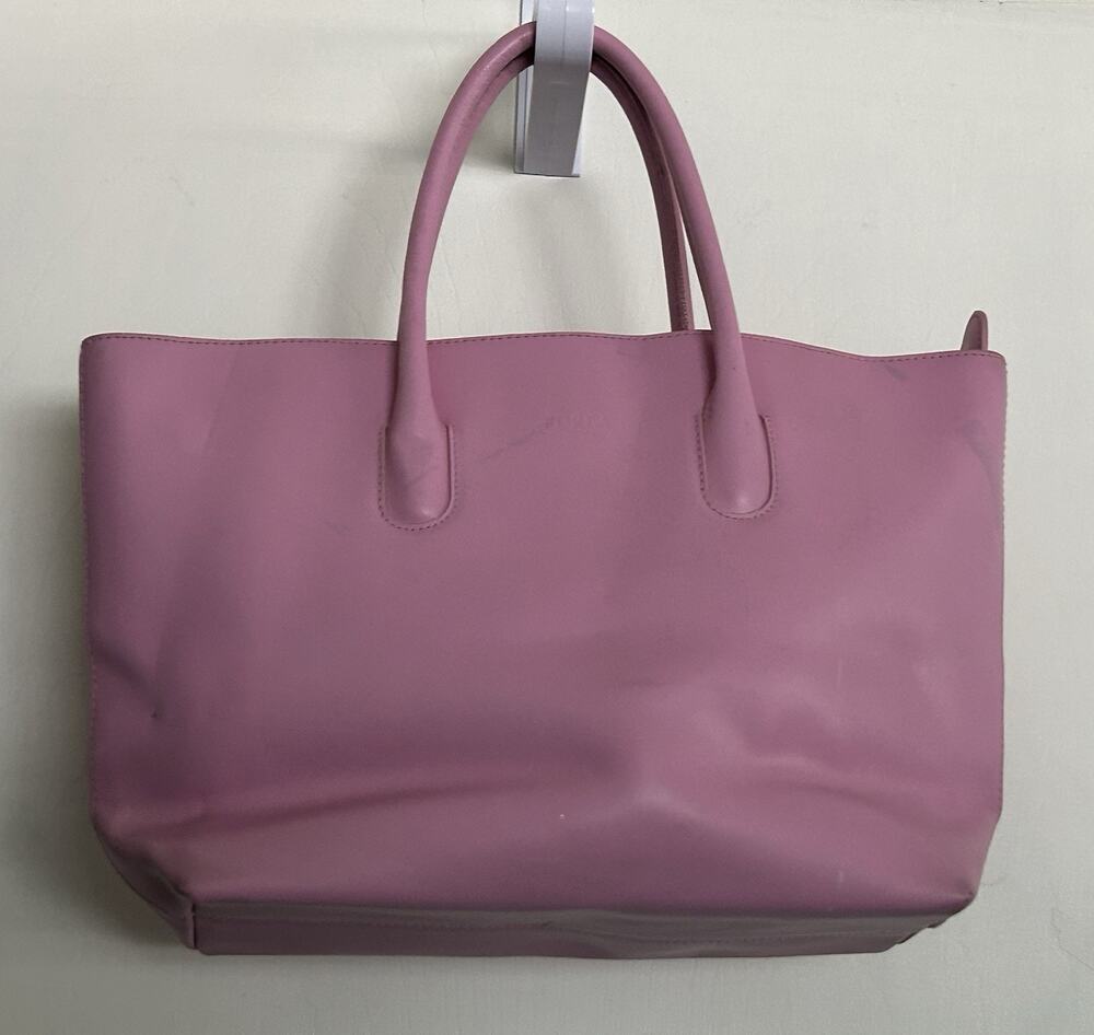 Furla Made In Italy Leather Handbag Lilac Pink Handles